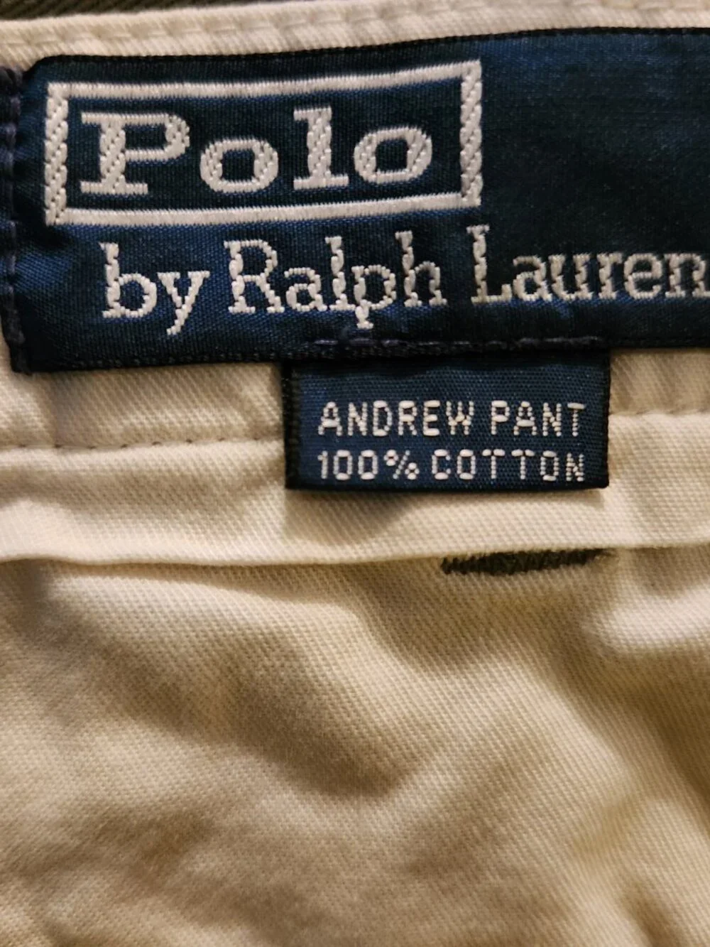 Vintage polo Ralph Lauren Andrew pant men's green 100%cotton casual pants 42/32